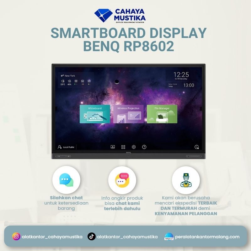 Smartboard Display BenQ RP8602