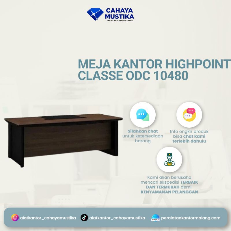 Meja Kantor Besi Eksekutif Highpoint Classe ODC 10480