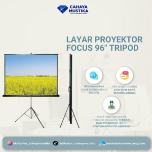 Layar Proyektor Fokus Myscreen 96" Tripod
