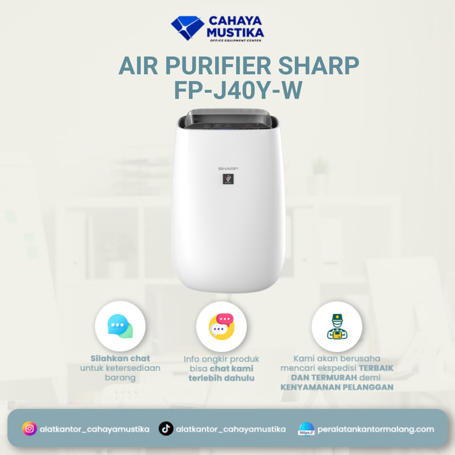 Air Purifier Penjernih Udara Sharp FP-J40Y-W