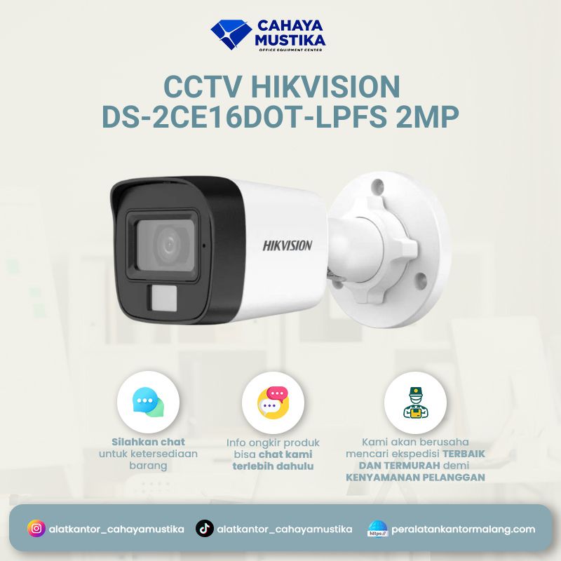 CCTV Outdoor Hikvision DS-2CE16DOT-LPFS 2MP
