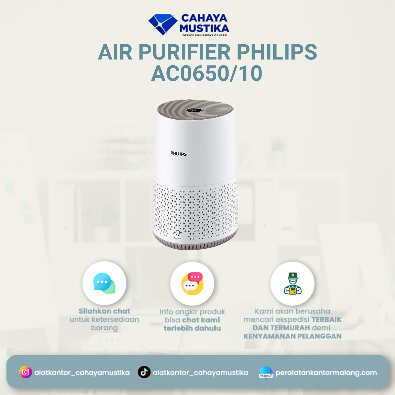 Air Purifier Penjernih Udara Philips Seri 600i AC0650/10