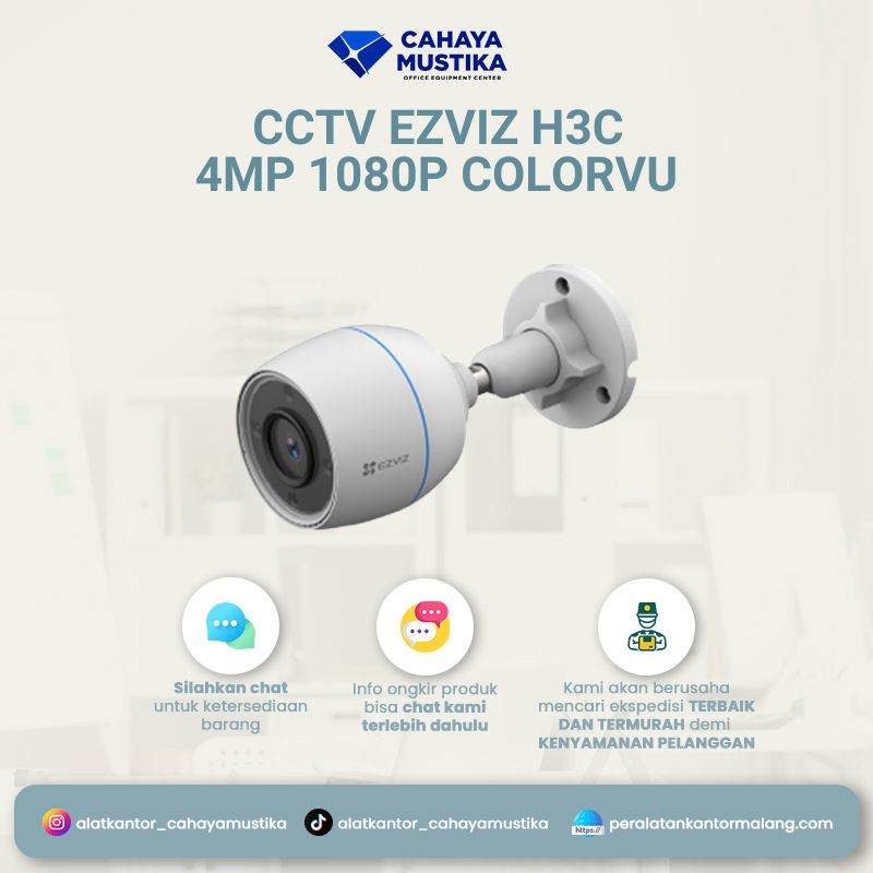 CCTV Outdoor Ezviz H3C 4MP 1080P Colorvu
