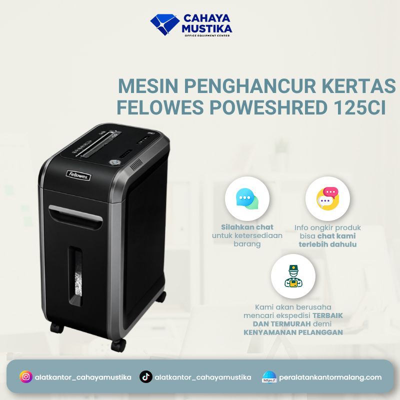 Mesin Penghancur Kertas Felowes Poweshred 125Ci