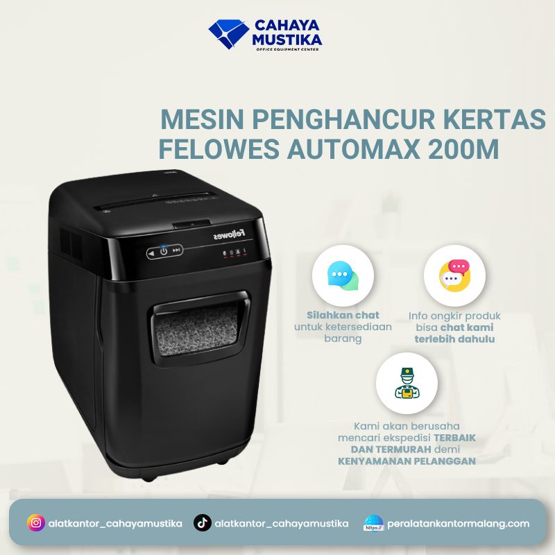 Mesin Penghancur Kertas Felowes AutoMax 200M