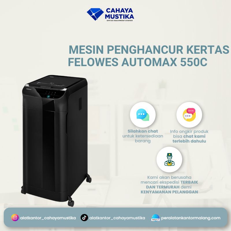 Mesin Penghancur Kertas Felowes AutoMax 550C