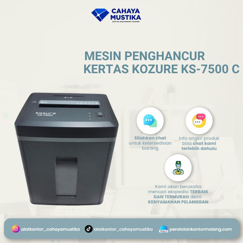 Mesin Penghancur Kertas Kozure KS-7500 C