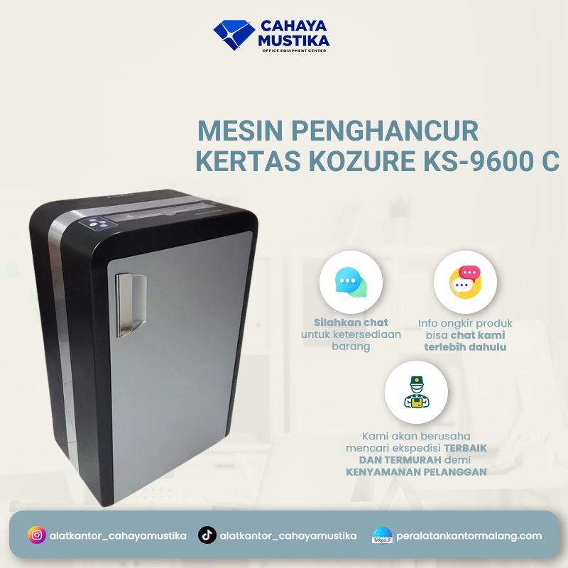 Mesin Penghancur Kertas Kozure KS-9600 C