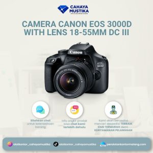 Camera Canon EOS 3000D with lens 18-55mm