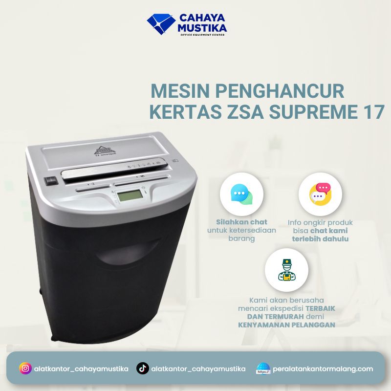 Mesin Penghancur Kertas ZSA Supreme 17