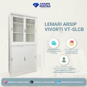 Lemari Arsip Besi Kaca Vivorti VT-SLCB