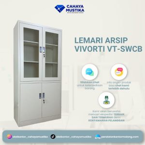Lemari Arsip Glass Door Vivorti VT-SWCB