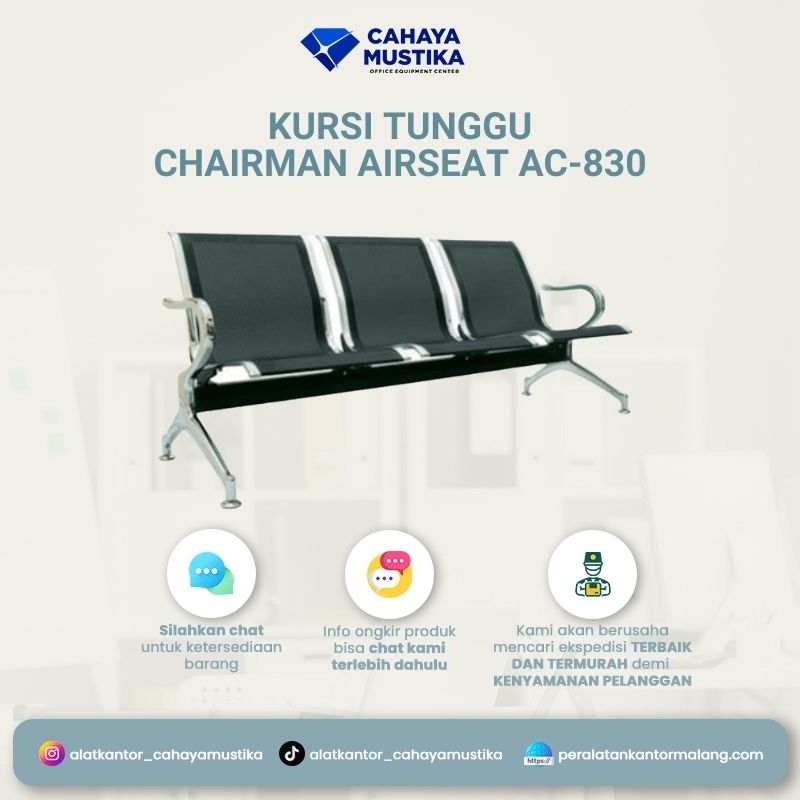 Kursi Tunggu Chairman Airseat AC-830 (3 Seat)
