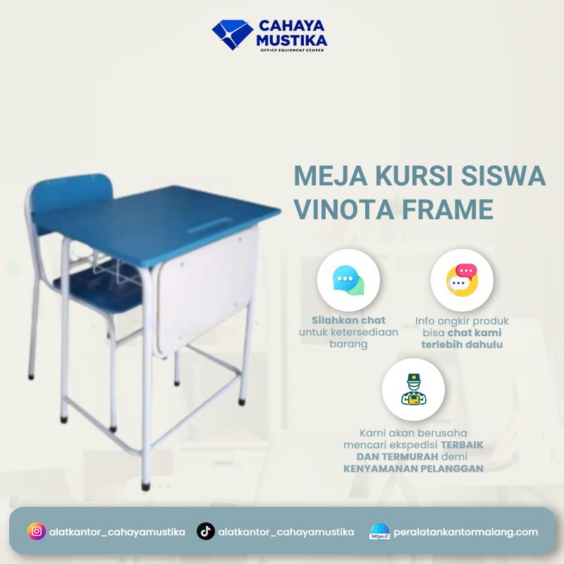 Meja dan Kursi Sekolah Vinota Frame